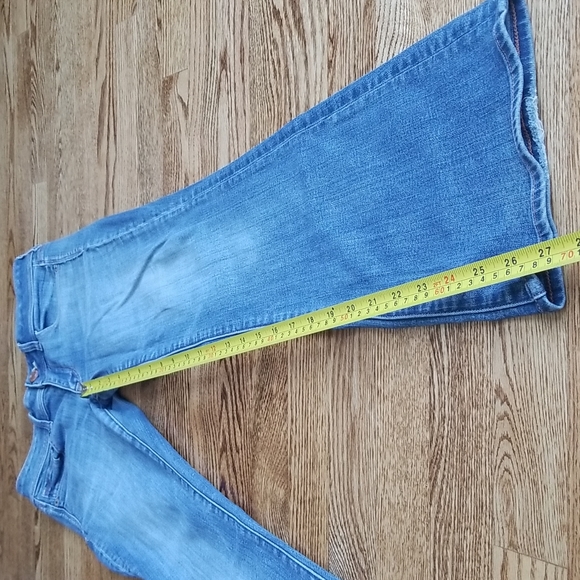 (4) American Eagle Super Stretch Kick Boot Extra Shorts Denim Jeans - Picture 8 of 11